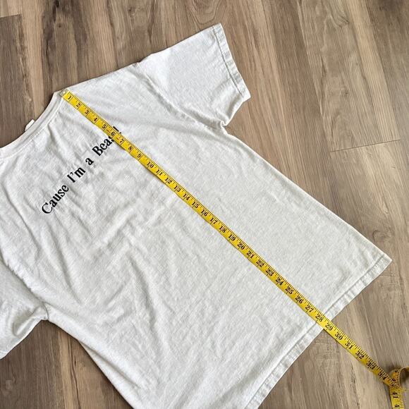 Vintage Quote T-Shirt Funny Size L Gray Hope You Like Animals Gray WORN - Picture 9 of 9